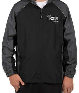 Core 365 Colorblock Lightweight Full Zip Jacket - Color: Black / Carbon