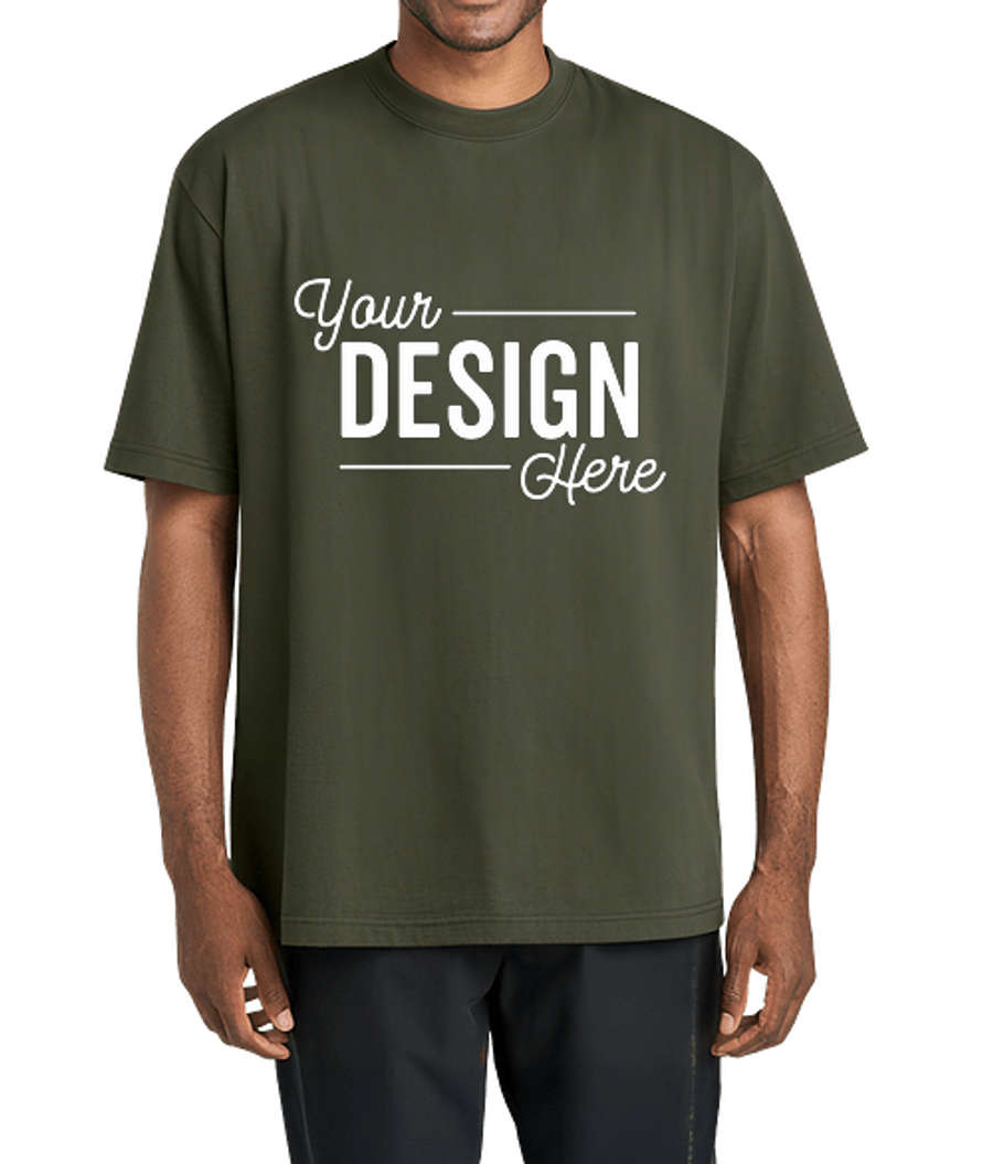 District Gritty Heavyweight Drop Shoulder T-shirt in Dark Olive