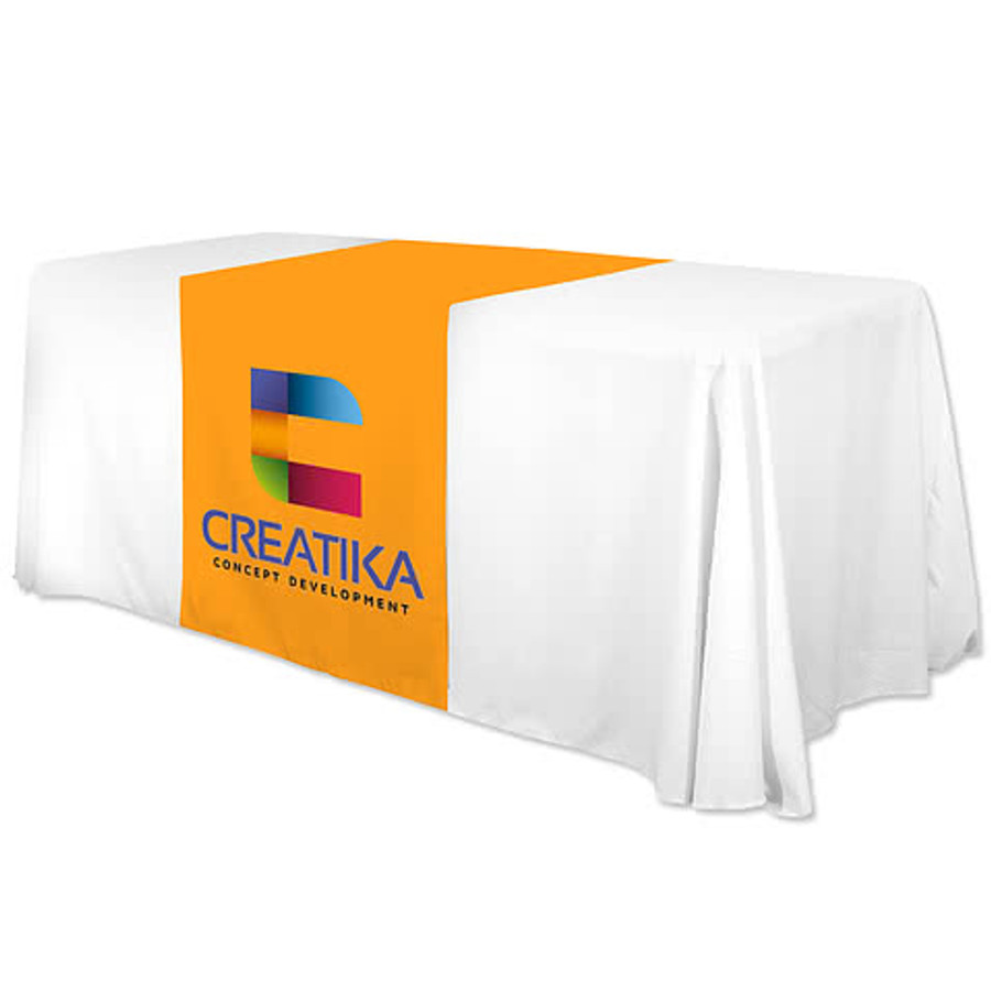 Full Color 28" LazerLine Table Runner in Navy