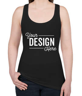 Next Level Women's Slim Fit Jersey Racerback Tank - Color: Black