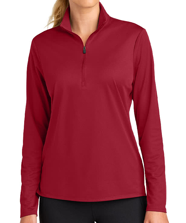 Sport-Tek Women's Sport-Wick Micro Pique Quarter Zip Performance Shirt