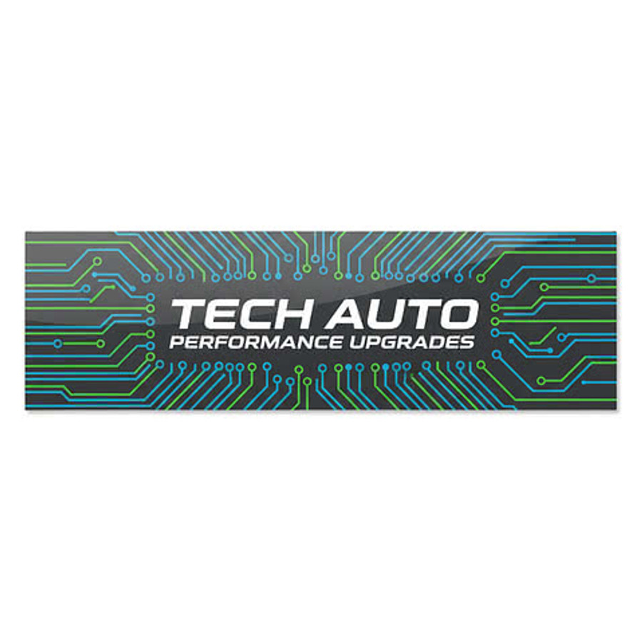 Full Color 10" x 3" Rectangle Car Magnet in White