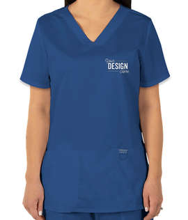 Cherokee Workwear Revolution Women's V-Neck Scrub Top - Color: Royal