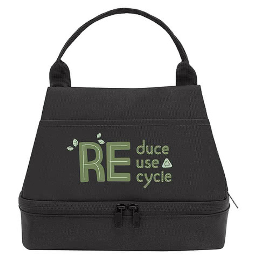 Recycled Two Compartment 8 Can Cooler Tote Bag