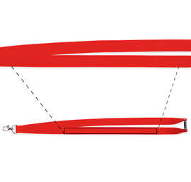 Breakaway Lanyard with Lobster Clip - Color: Red