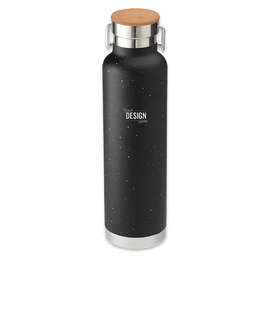 Laser Engraved 22 oz. Thor Speckled Copper Vacuum Insulated Water Bottle - Color: Black