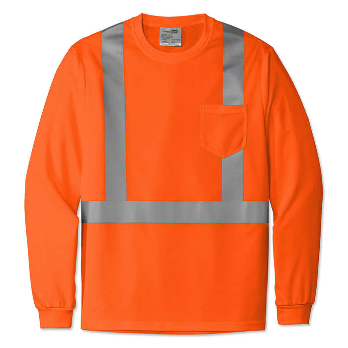 CornerStone Class 2 Mesh Long Sleeve Safety Pocket T-shirt