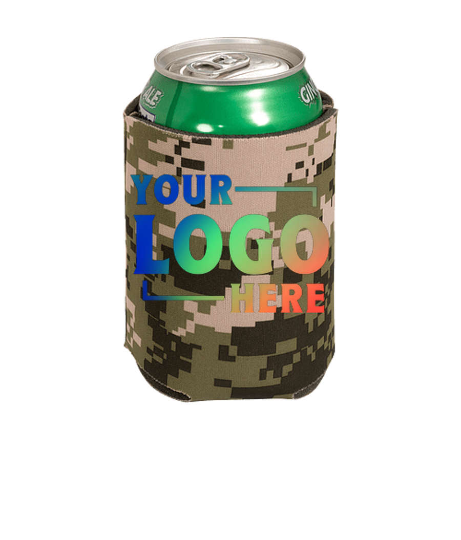 Collapsible Insulated Can Cooler in DIGITAL-CAMOUFLAGE