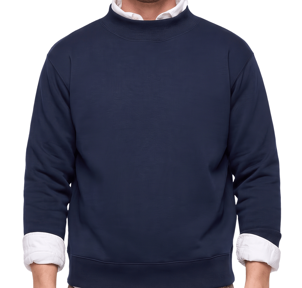 Live & Tell by LAT Mock Neck Fleece Crewneck Sweatshirt-default