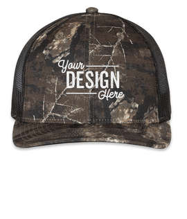 Richardson Patterned Snapback Trucker Hat - Color: Realtree Timber / Black