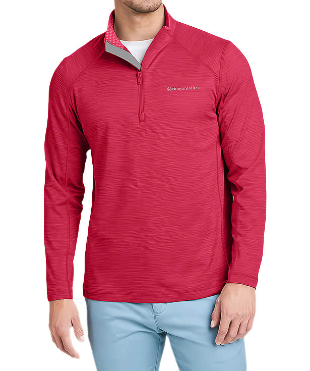 Vineyard Vines Sankaty Logo Quarter Zip Sweatshirt - Embroidered
