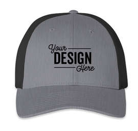 Richardson Low Profile Trucker Hat - Color: Heather Gray / Dark Charcoal