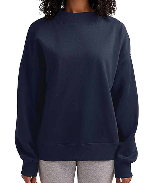Charles River Women's Willow Recycled Mock-Neck Sweatshirt