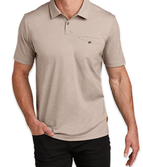 TravisMathew Sunsetters Pocket Polo in Portabella Heather