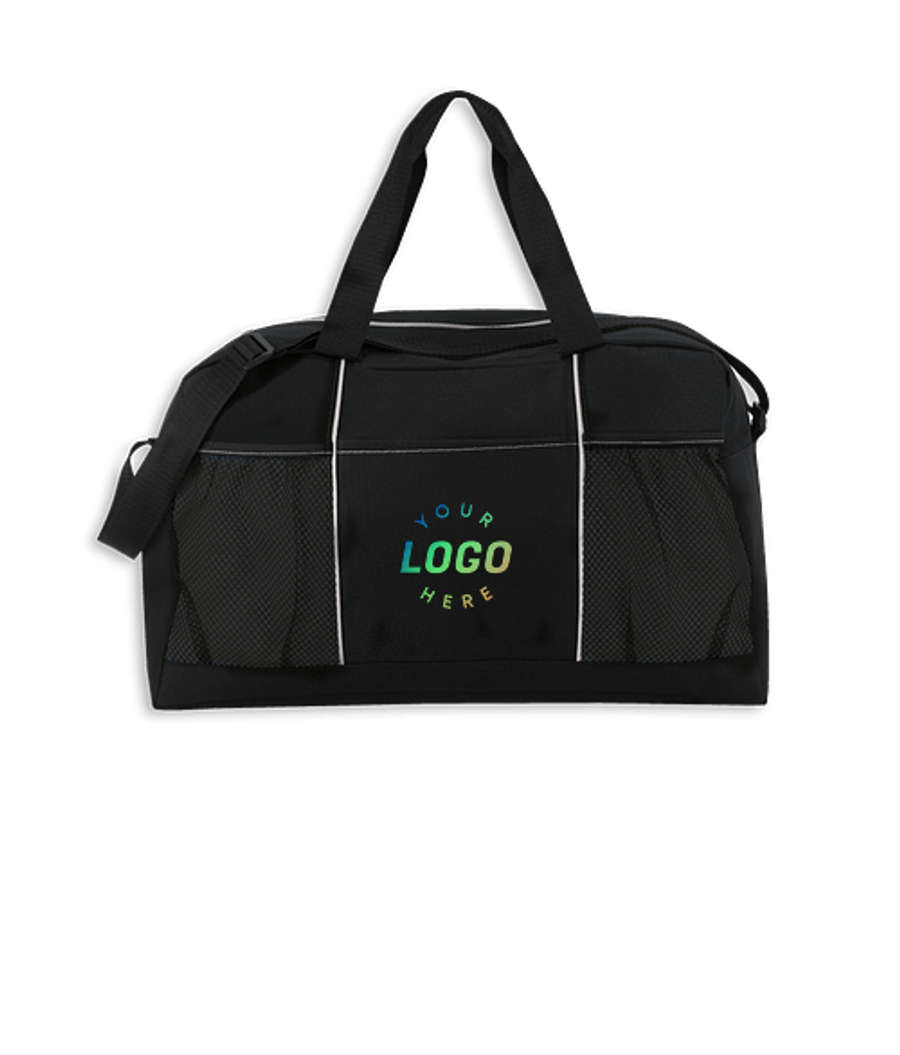Full Color Stay Fit Duffel Bag in Black