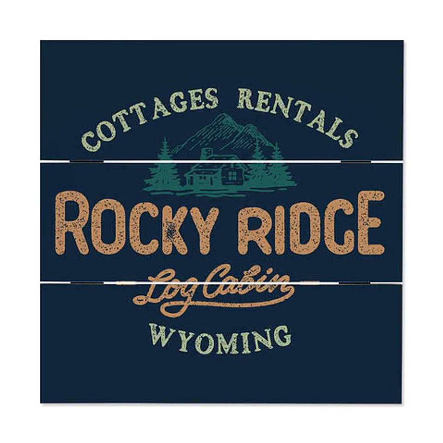 Full Color 12" x 12" Slatted Wood Wall Print in White