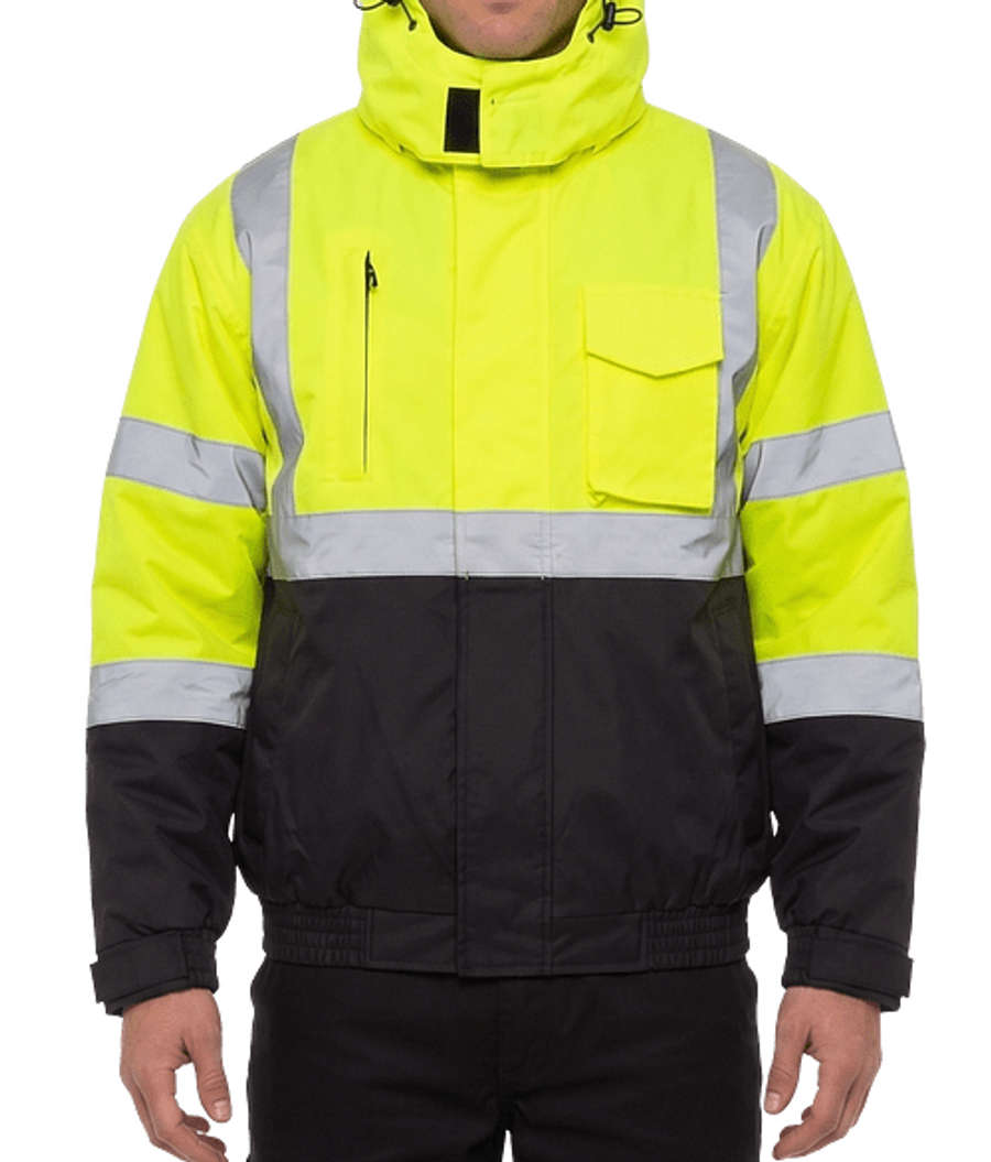 Kishigo Economy Reflective Bomber Jacket in Lime