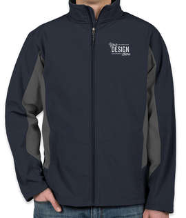 Port Authority Colorblock Soft Shell Jacket - Color: Dress Blue Navy / Battleship Grey