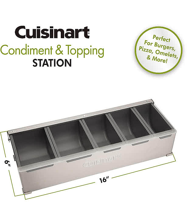 Laser Engraved Cuisinart Outdoors Condiment and Topping Station