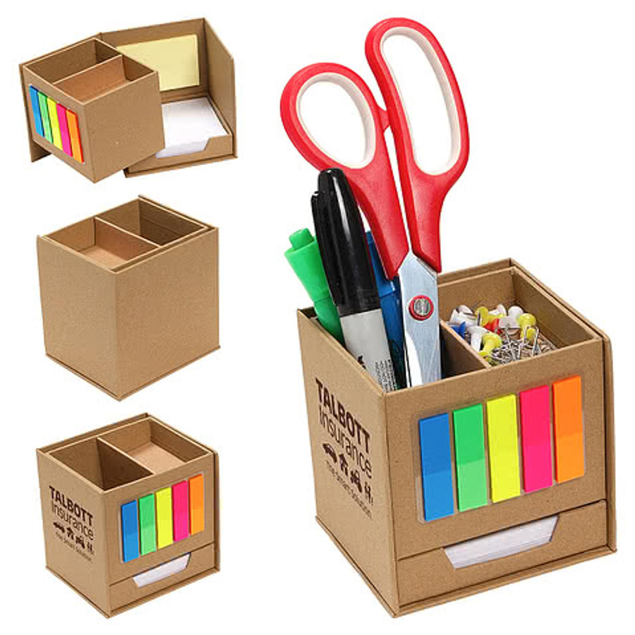 Nook Memo Cube Pencil Holder in Nature