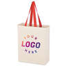 Lightweight Contrast Handles Cotton Canvas Tote Bag