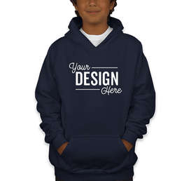 Gildan Youth Midweight 50/50 Pullover Hoodie - Color: Navy