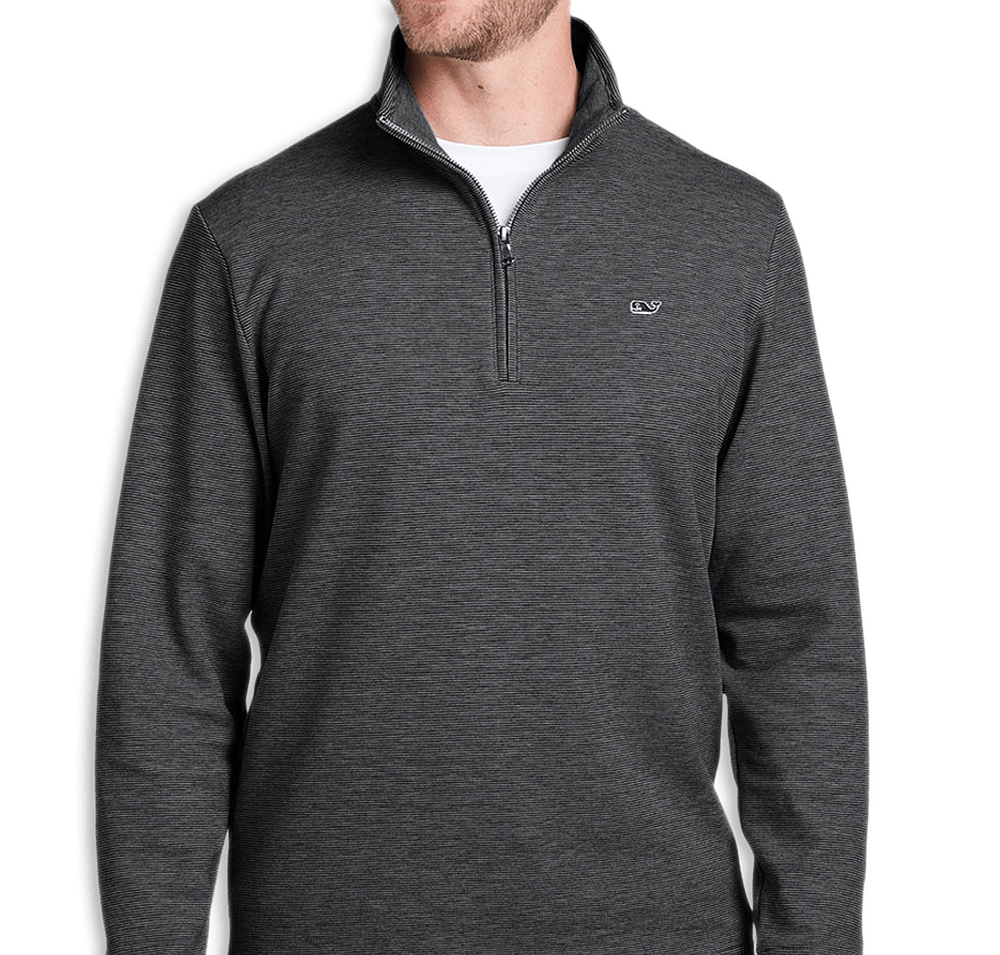 Vineyard Vines Saltwater Logo Quarter Zip Sweatshirt-default