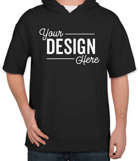Charles River Short Sleeve Pullover Hoodie - Color: Black