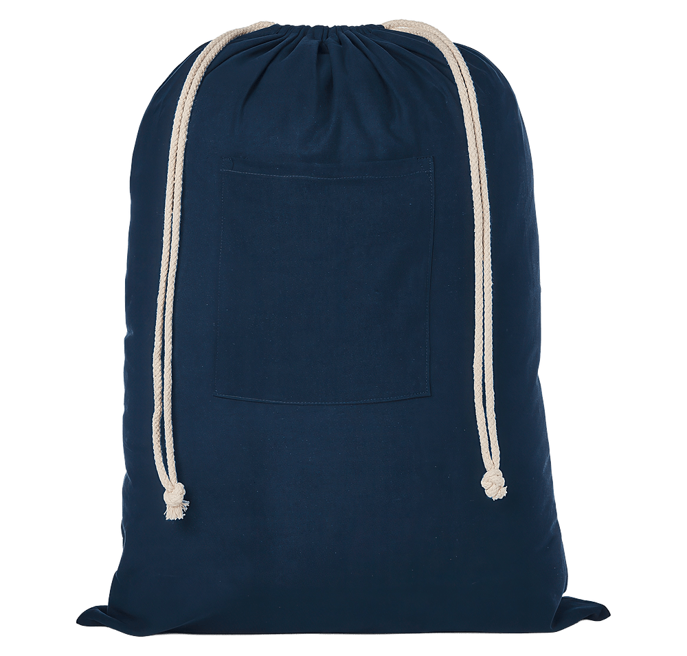 Cotton Laundry Bag with Pocket-default