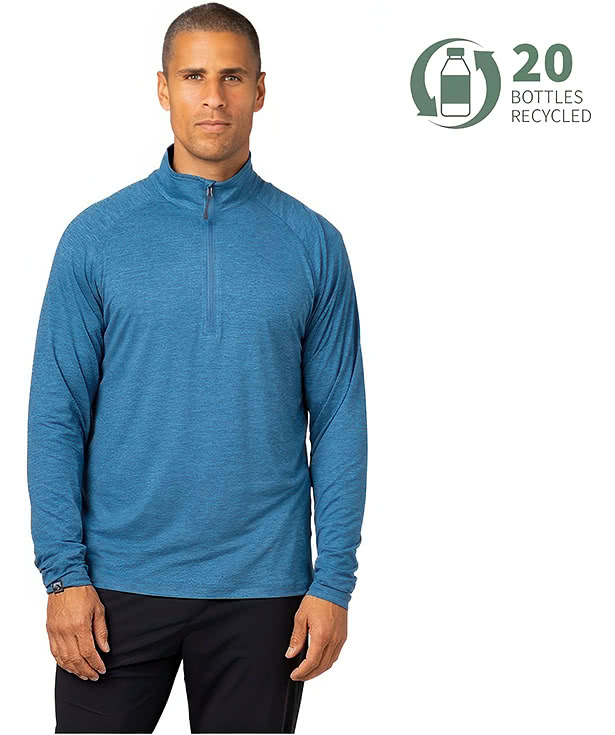 Storm Creek Tall Pacesetter Recycled Performance Quarter Zip Shirt