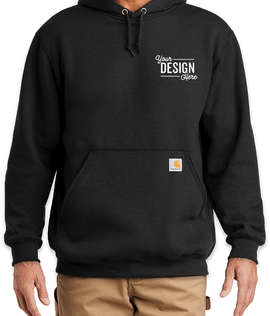 Carhartt Tall Midweight Pullover Hoodie - Embroidered - Color: Black