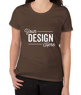 Royal Apparel Women's USA-Made Slim Fit Organic T-shirt - Color: Bark
