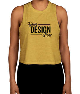 Bella + Canvas Women's Racerback Crop Tank Top - Color: Heather Mustard