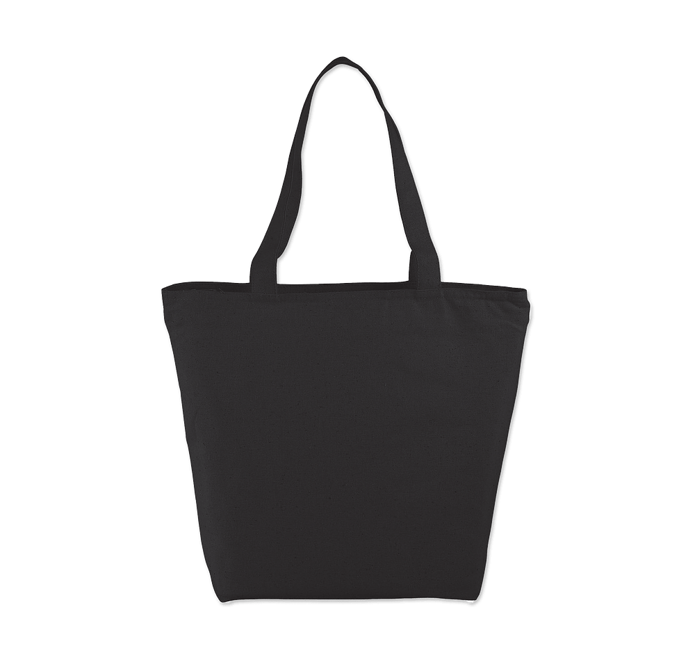 Full Color Maine Medium Cotton Canvas Zippered Tote Bag-default