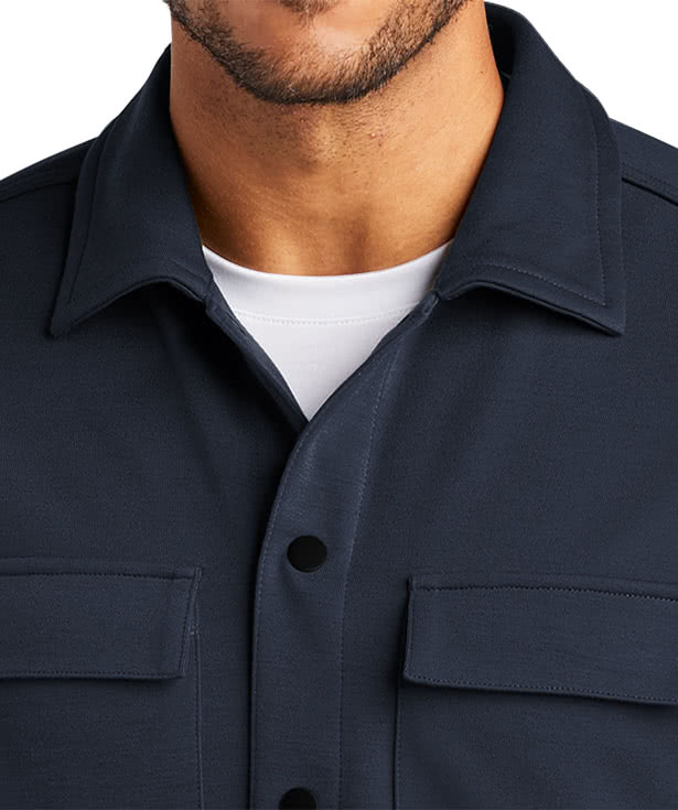 Mercer+Mettle Double Knit Snap Front Shirt Jacket