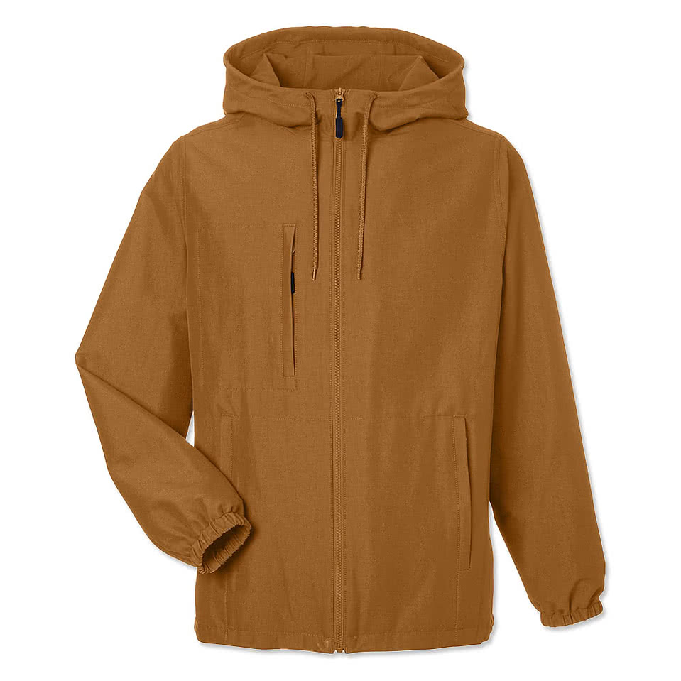 Harriton Flex Twill Hooded Jacket - Printed
