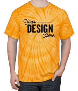 Dyenomite 100% Cotton Tonal Tie-Dye T-shirt - Color: Gold
