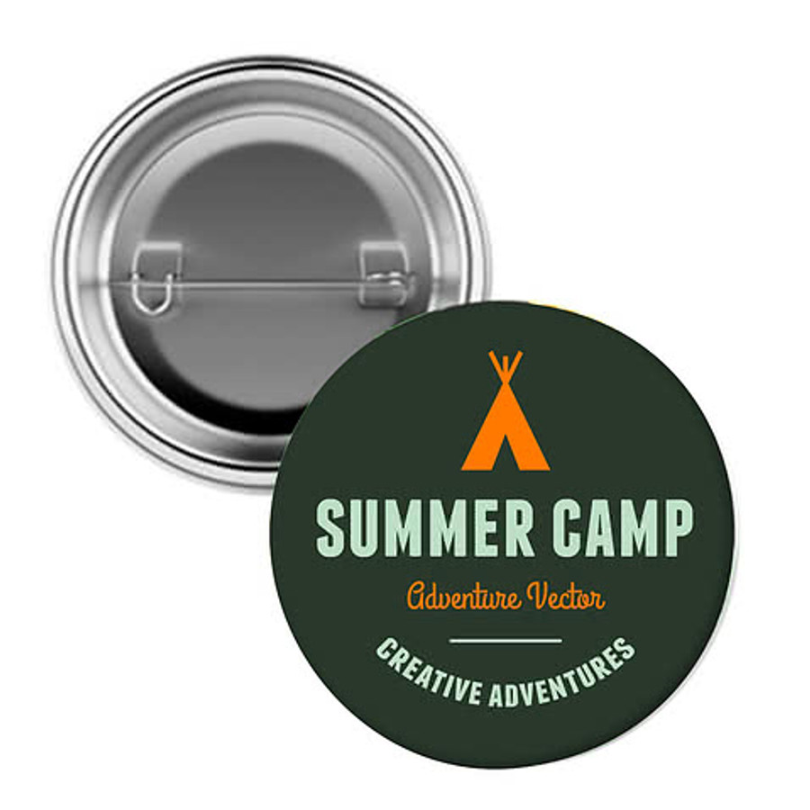 1.5" Round Button in SILVER