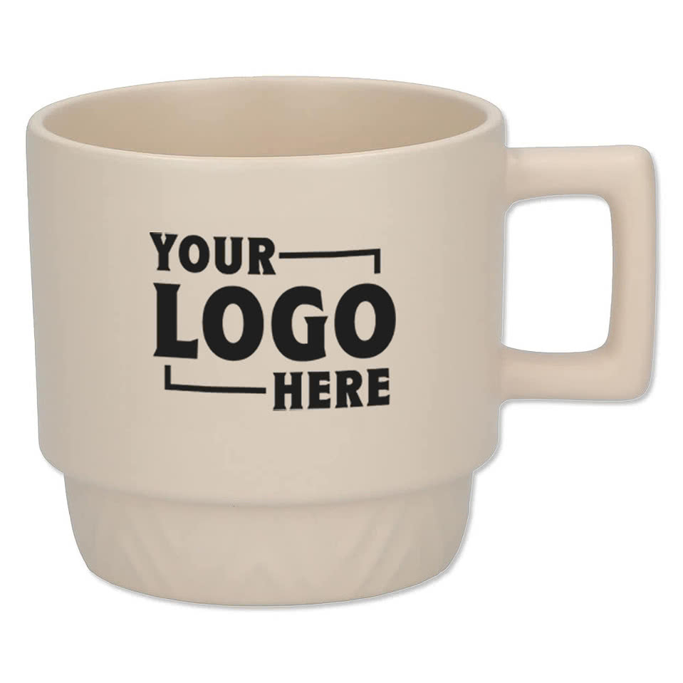 12 oz. Paco Ceramic Herringbone Mug