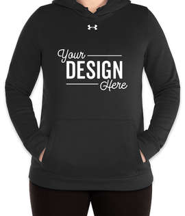 Under Armour Women's Hustle Pullover Hoodie - Color: Black / White