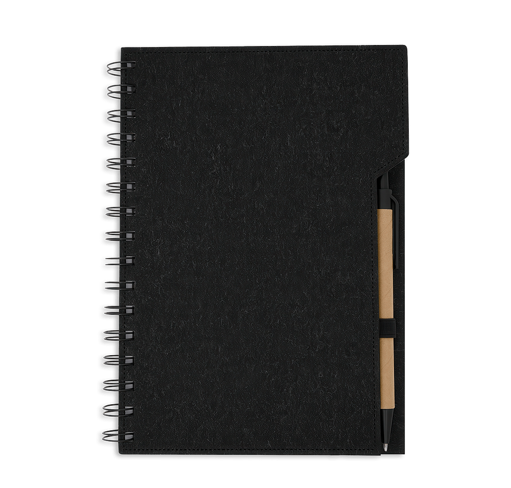 Inspire Soft Cover Spiral Notebook with Sticky Notes and Pen-default