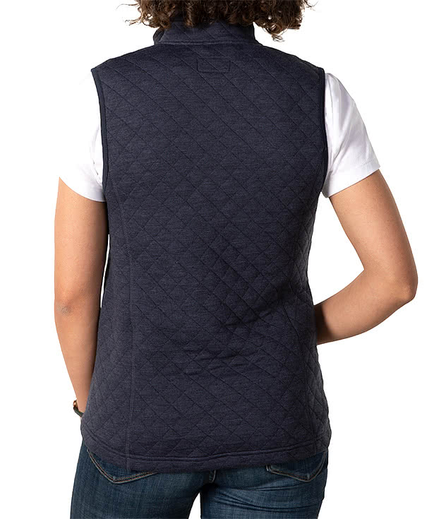 Marine Layer Women's Corbet Quilted Vest - Faux Leather Patch
