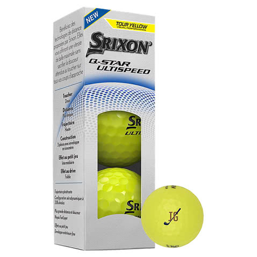 Full Color Srixon Q-Star Ultispeed Golf Balls (Box of 3) in White