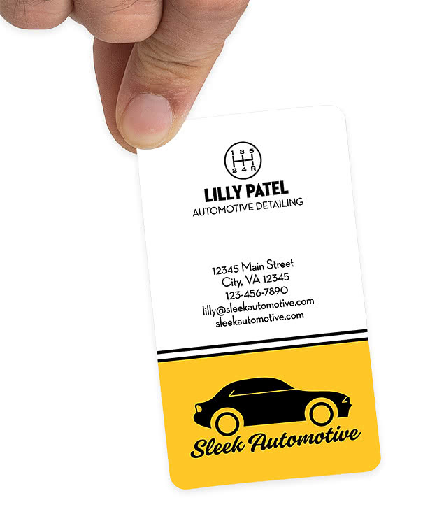 2" x 3.5" Vertical Solid Plastic Business Cards