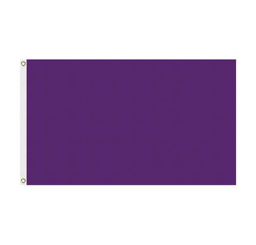Full Color 5' x 3' Double Sided Flag in Team Purple