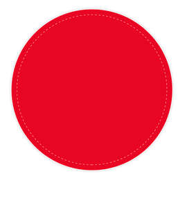 Full Color 4 in. Circle Vinyl Decal - Color: Red
