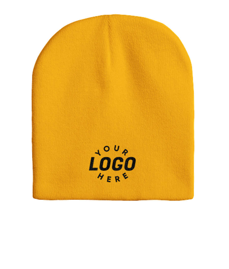Sportsman Acrylic Knit Beanie in Gold