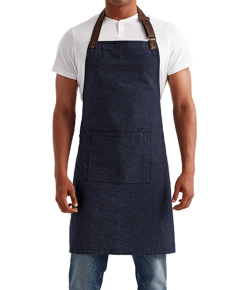 Artisan Collection Annex Oxford Full Length Pocket Apron - Embroidered in Navy