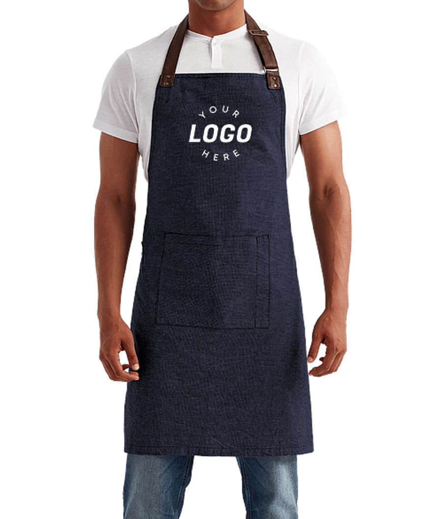 Artisan Collection Annex Oxford Full Length Pocket Apron - Printed in Navy