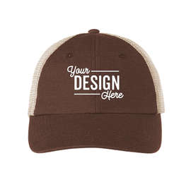 Econscious Recycled Hemp Washed Trucker Hat - Color: Earth / Oyster